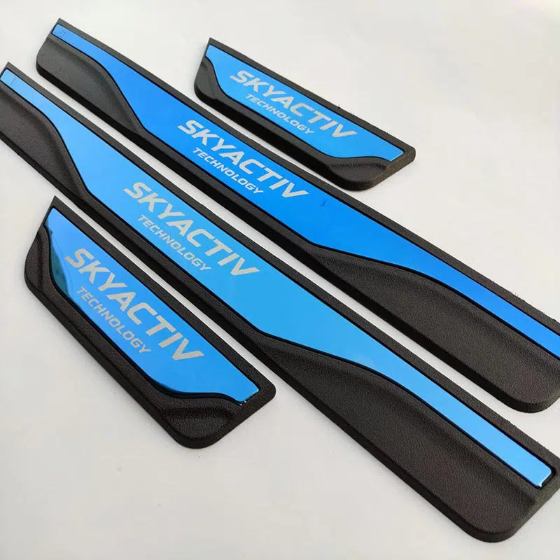 Car Door Guard Stickers Front/rear Doors Sill Protector Scuff Plate For Mazda 3 6 CX-30 CX-5 Cars Car Accessories