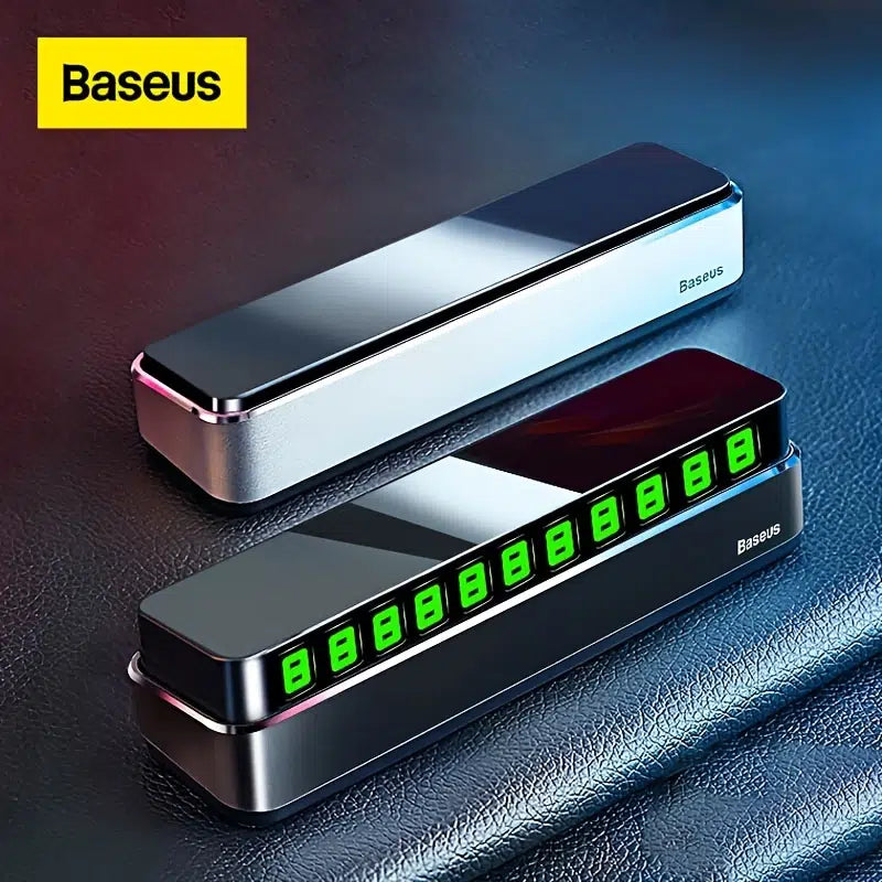 Baseus Parking Number Plate, Car Parking Number Card, Universal Automobile Stop Phone Number Card Auto Car Accessories