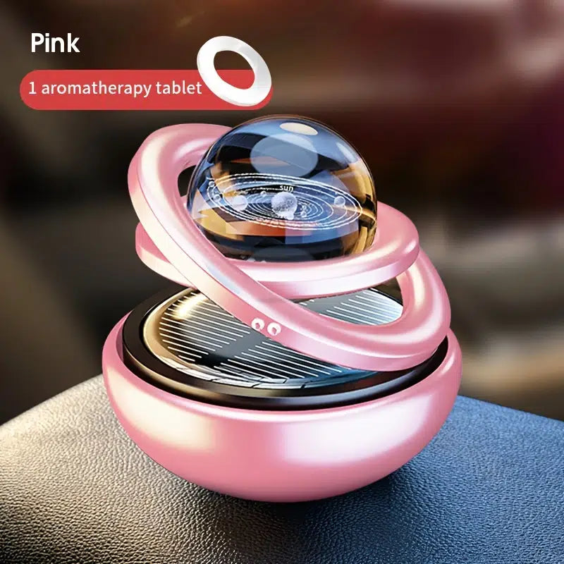 Rotating Solar Shape Car Aromatherapy, Car Solid Perfume Air Freshener Air Purifier Car Interior Decoration Accessories