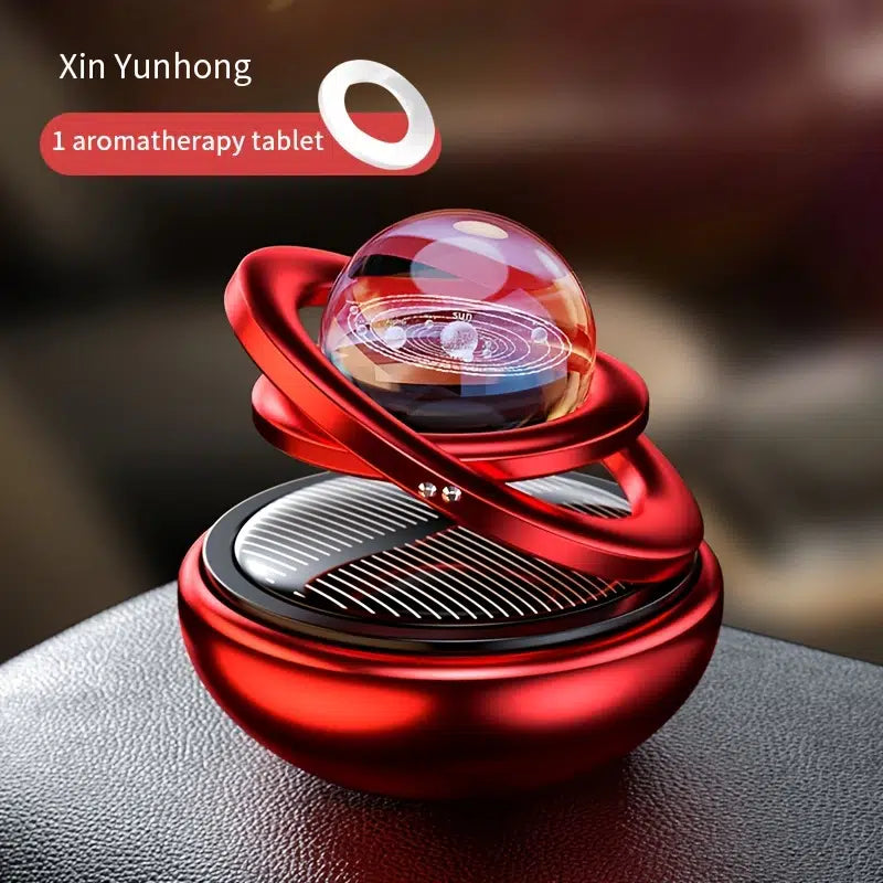 Rotating Solar Shape Car Aromatherapy, Car Solid Perfume Air Freshener Air Purifier Car Interior Decoration Accessories