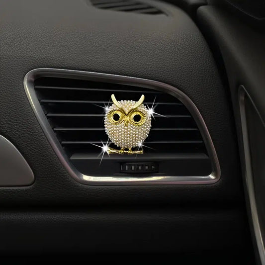 1pc Pearl Owl Car Decoration Car Air Freshener Auto Outlet Perfume Clip Car Aroma Diffuser Car Accessories Auto Ornaments Gifts