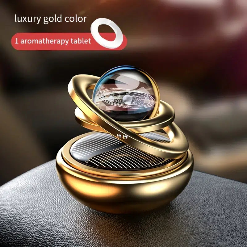 Rotating Solar Shape Car Aromatherapy, Car Solid Perfume Air Freshener Air Purifier Car Interior Decoration Accessories